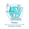 Primary blue concept icon. Product fabrication and construction idea thin line illustration. Primary industry. Raw