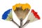 Primary Colors on fan brushes