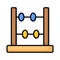 Primary counting education, amazing vector of abacus, mathematical calculating frame