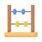 Primary counting education, amazing vector of abacus, mathematical calculating frame