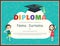Primary School Kids Diploma certificate design template