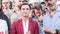 Prime Minister Ana Brnabic applauding in the 2019 edition of Belgrade Gay Pride. She`s the 1st lesbian prime minister in Balkans