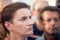 Prime Minister Ana Brnabic with serious face in the crowd of 2019 edition of Belgrade Gay Pride.