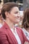 Prime Minister Ana Brnabic smiling in the 2019 edition of Belgrade Gay Pride.