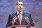 Prime minister of Romania Victor Ponta body language during speech