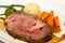 Prime Rib with Carrots Potatoes and Green Beans