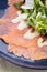 Prime Scottish smoked salmon with salad and dressing