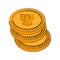 primecoin cryptocurrency stack icon