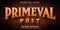 Primeval past text, primitive style editable text effect