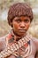 Primitive Hamar Lady in Omo Valley in Ethiopia