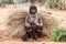 Primitive Hamar Lady in Omo Valley in Ethiopia