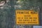 Primitive Road Sign in Prescott National Forest. Prescott, Arizona