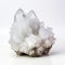 Primitivist Quartz Stone Cluster With Jagged Edges On White Background