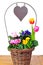 Primrose basket spring heart