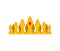 Prince Crown Isolated. Princess gold cap. Vector illustration