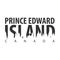 Prince Edward Island. Canada. Text or labels with silhouette of forest.