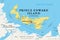 Prince Edward Island, Maritime province of Canada, political map