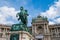 Prince Eugene Statue with Papyrus Museum Vienna in the background