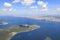 Prince islands from sky Buyukada from sky in Istanbul, Turkey