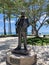 Prince Kuhio Statue covered in Lei`s in Waikiki