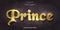 Prince text, 3d editable font effect