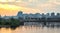 Prince of Wales rail bridge and city scape in the morning.