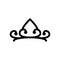 Princes tiara crown or royal diadem logo Ideas. Inspiration logo design. Template Vector Illustration. Isolated On White