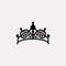 Princes tiara crown or royal diadem logo Ideas. Inspiration logo design. Template Vector Illustration. Isolated On White