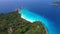 Princess Beach Aerial View. HD Slowmotion. Similan Island, Andaman Sea, Thailand.