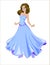 Princess in blue dress