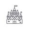 Princess castle line icon concept. Princess castle vector linear illustration, symbol, sign