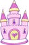 Princess Castle Vector Illustration