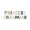 Princess charming - Hand drawn nursery poster with lettering in scandinavian style.