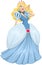 Princess Cinderella In Blue Dress