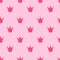 Princess Crown Seamless Pattern Background Vector