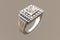Princess Cut Diamond Platinum Wedding Ring