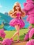 Princess doll, Cartoon character girl, 3D Animation Style