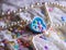 princess dress lace miniature stars colorful heart mold background pastel