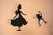 Princess and Frog shadow puppets