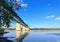 The Princess Margaret Bridge over the Saint John River in Fredericton, New Brunswick Canada