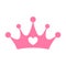 Princess pink crown isolated - PNG