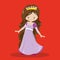 Princess Purple Dress Brown Hair 21