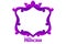 Princess purple frame, cartoon square avatars for graphic design.