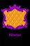 Princess purple frame with geometric upholstery, cartoon avatars for graphic design.