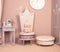 Princess room interior pink kids