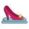 Princess shoe icon, cartoon style