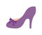 Princess Shoe of Purple Color Vector Illustration