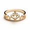 Princess Tiara Ring - Intricately Detailed Gold Crown Inspired Jewelry