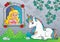 Princess in window and unicorn theme 1