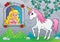 Princess in window and unicorn theme 2